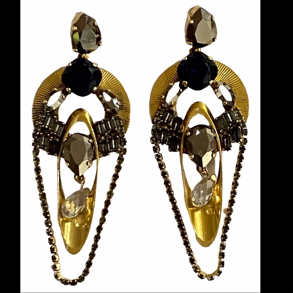 Erickson Beamon Crystal Chandelier Earrings